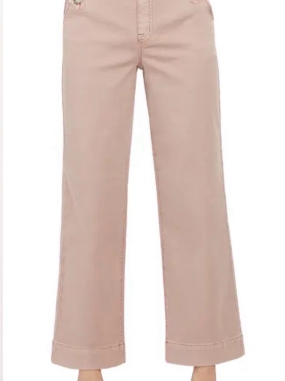 Stretch Twill Cropped Wide Leg Pant Wide - M - Excellent Condition